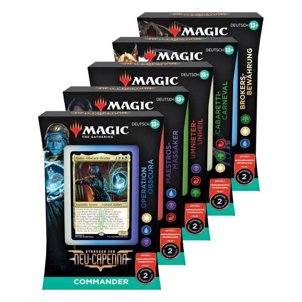 Magic the Gathering Straßen von Neu-Capenna Mazos de Commander Caja (5) alemán