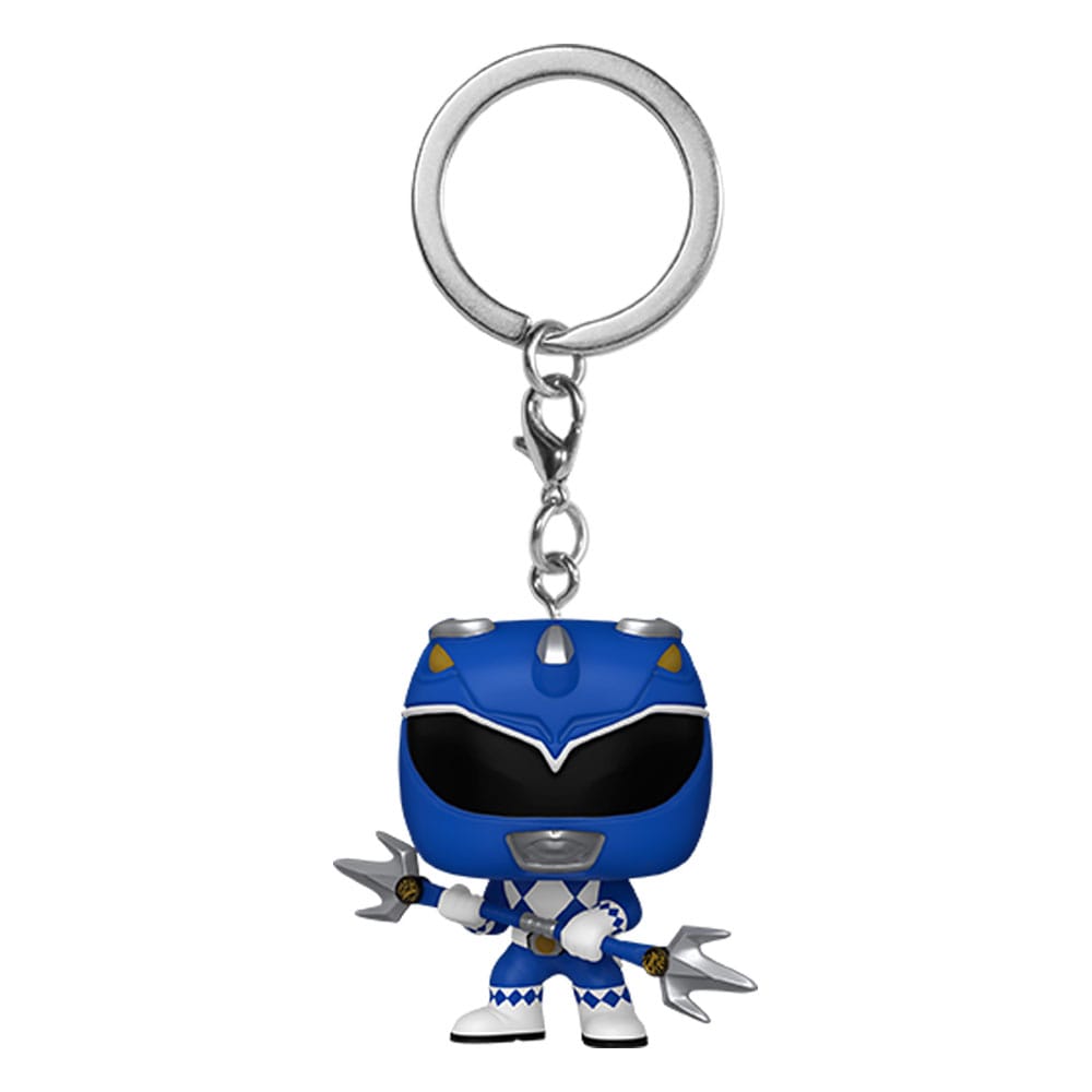 Power Rangers 30th Llaveros Pocket POP! Vinyl Blue Ranger 4 cm Expositor (12)