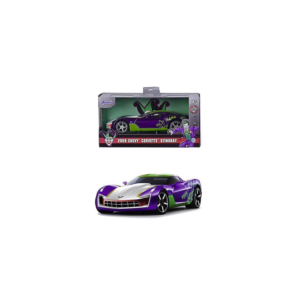 DC Comics Vehículos 1/32 Joker 2009 Chevy Corvette Stingray Expositor (6)