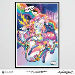 Cyberpunk 2077 Litografia Lizzy Wizzy Live! Limited Edition 60 x 90 cm - Collector4U