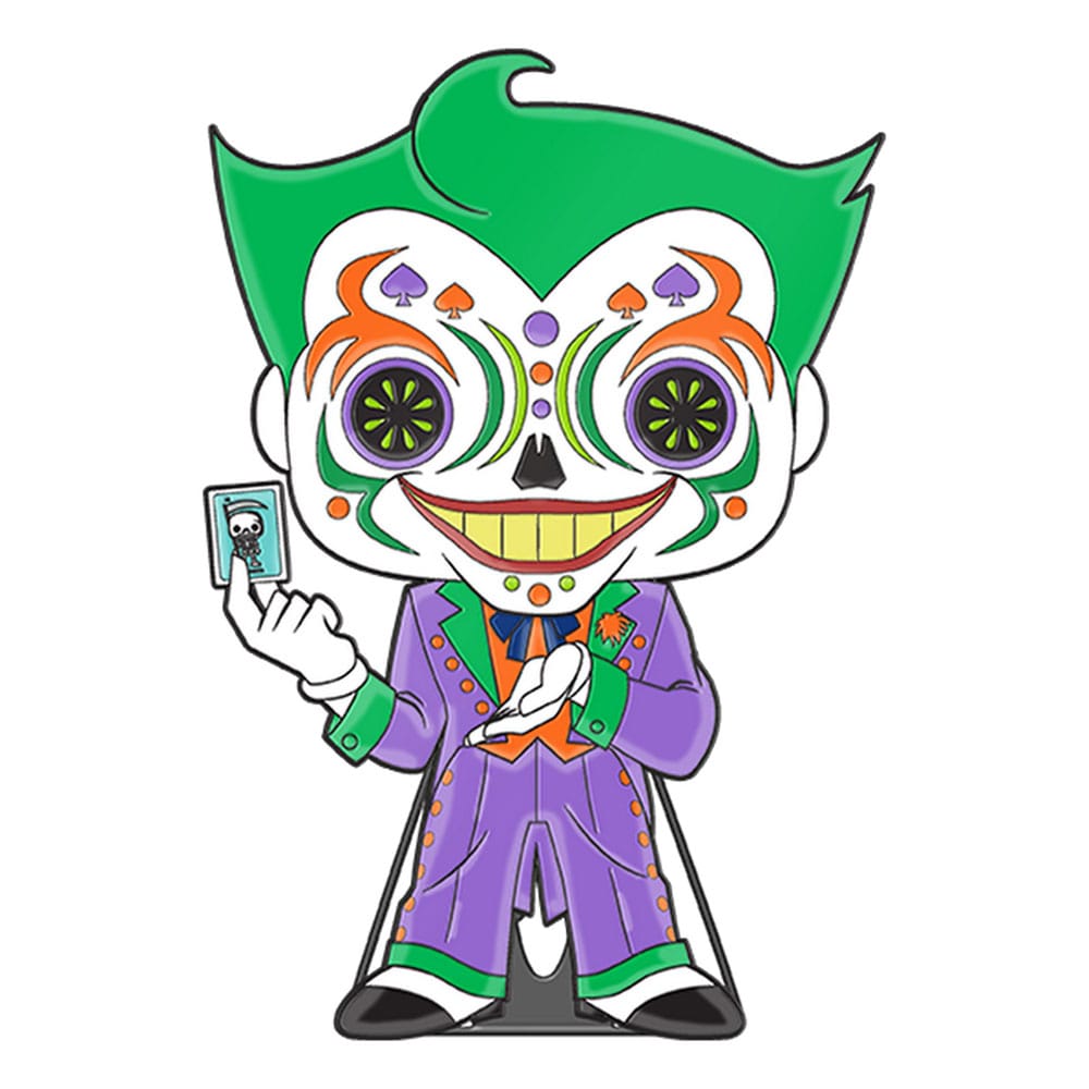 DC Comics DOTD Loungefly POP! Pin Chapa esmaltada Joker (Glow-in-the-Dark) 10 cm