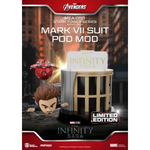 Marvel Figura Mini Egg Attack The Infinity Saga Stark Tower series Tony Stark & Mark VII suit pod mod 12 cm