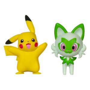 Pokémon Gen IX Pack de 2 Minifiguras Battle Figure Pack Pikachu & Sprigatito 5 cm - Collector4U