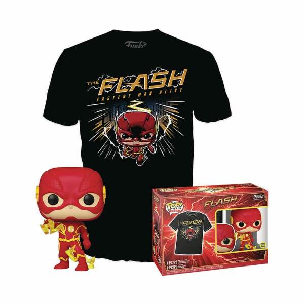 DC Comics POP! & Tee Set de Minifigura y Camiseta The Flash talla S - Collector4U