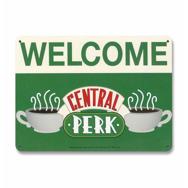 Friends Placa de Chapa Central Perk Welcome 15 x 21 cm