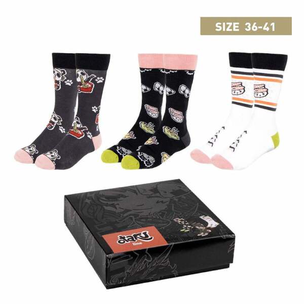 Pack de 3 Pares de calcetines Otaku 35-41