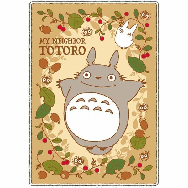 Studio Ghibli Manta Polar Mi vecino Totoro Rosehips and Hazelnuts 200 x 140 cm