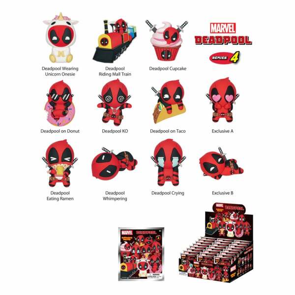 Deadpool Colgantes PVC Series 4 Expositor (24)