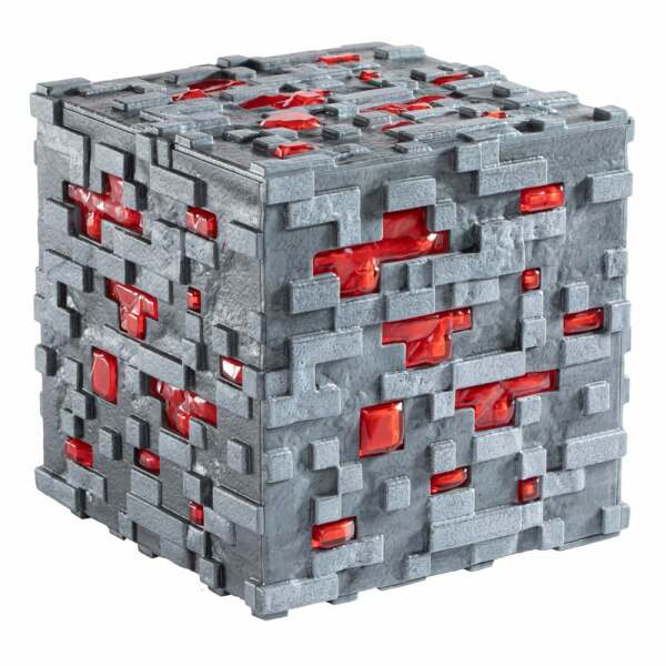 Minecraft Réplica Illuminating Redstone Ore Cube 10 cm