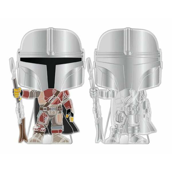 Star Wars Loungefly POP! Pin Chapa esmaltada Mando 10 cm