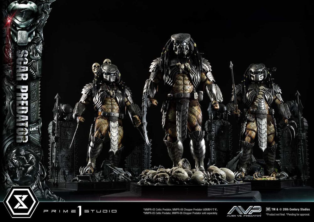 The Alien vs. Predator Estatua Museum Masterline Series 1/3 Scar Predator 93 cm