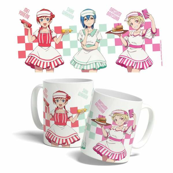 Love Live! Superstar!! Taza American Diner Mei, Shiki, Natsumi 325 ml