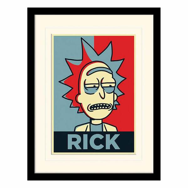 Rick and Morty Póster Enmarcado Collector Print Rick Campaign (white background)