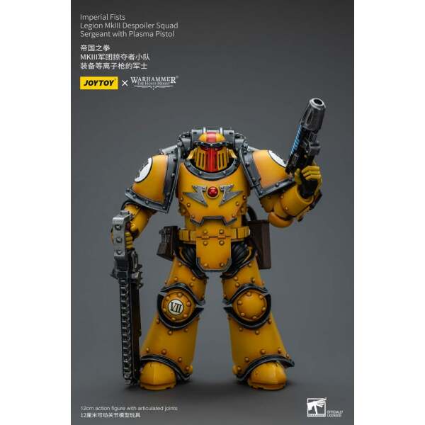 Warhammer The Horus Heresy Figura 1/18 Imperial Fists Legion MkIII Despoiler Squad Sergeant with Plasma Pistol 12 cm