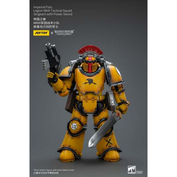 Warhammer The Horus Heresy Figura 1/18 Imperial Fists Legion MkIII Tactical Squad Sergeant with Power Sword 12 cm