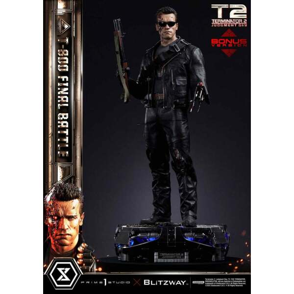 Terminator 2 Estatua Museum Masterline Series 1/3 T-800 Final Battle Deluxe Bonus Version 75 cm