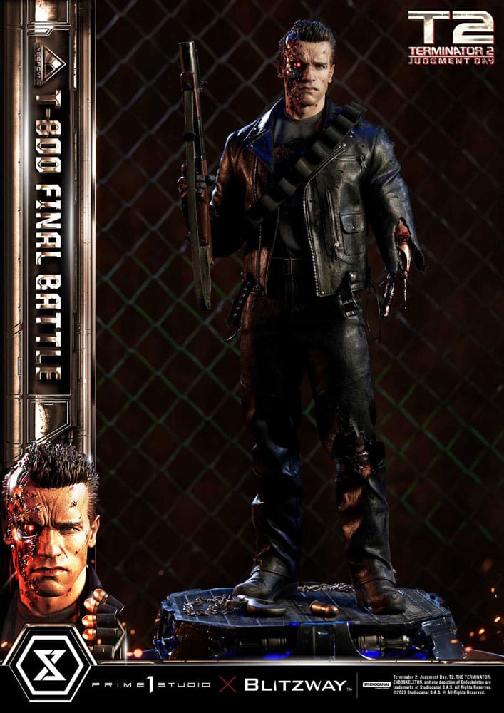 Terminator 2 Estatua Museum Masterline Series 1/3 T-800 Final Battle Regular Version 75 cm