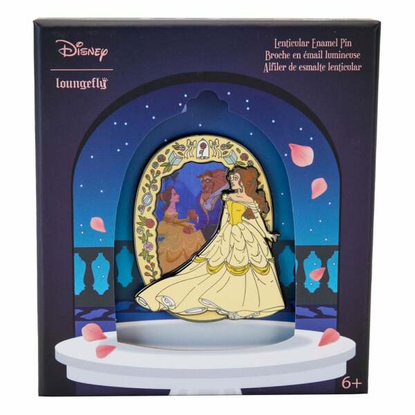 Disney Chapa esmaltada Efecto 3D Bella (La Bella y la Bestia) 8 cm