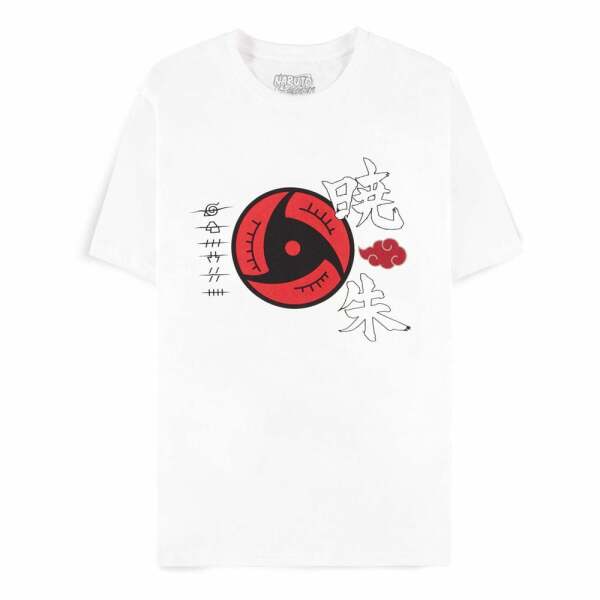 Naruto Shippuden Camiseta Akatsuki Symbols White talla L