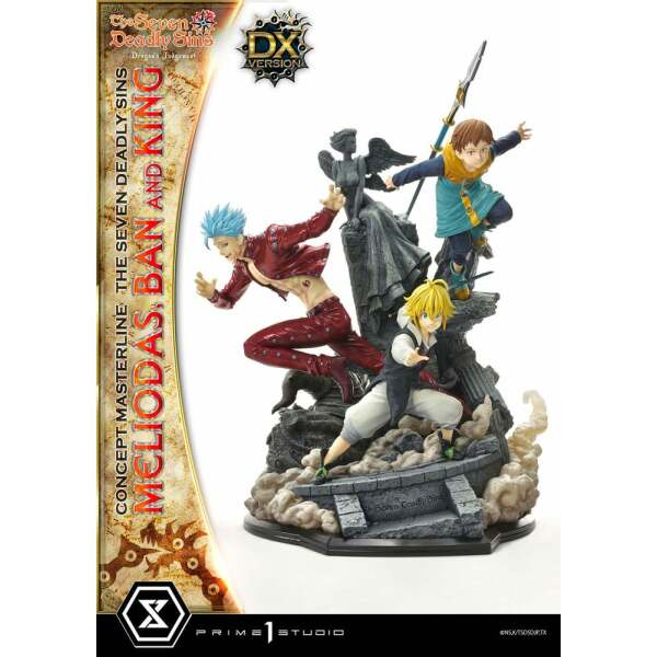 Seven Deadly Sins Concept Masterline Series Estatua Meliodas, Ban and King Deluxe Version 55 cm