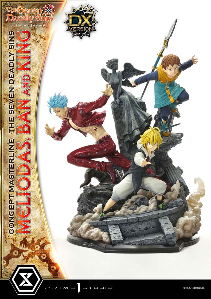 Seven Deadly Sins Concept Masterline Series Estatua Meliodas, Ban and King Deluxe Version 55 cm