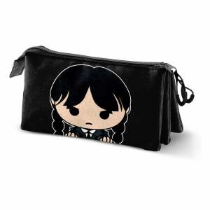 Wednesday Triple Estuche para lápices Chibi Black