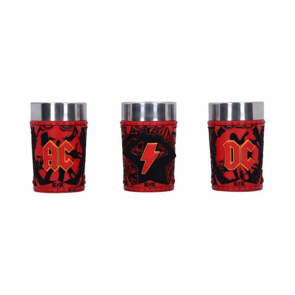 AC/DC Pack de 3 Vasos de Chupitos Logo