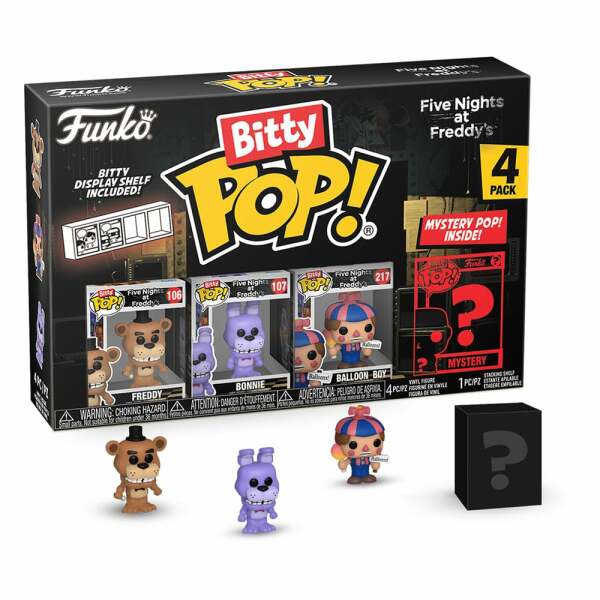 Five Nights at Freddy’s Pack de 4 Figuras Bitty POP! Vinyl Freddy 2,5 cm