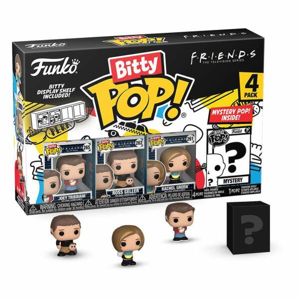 Friends Pack de 4 Figuras Bitty POP! Vinyl Joey 2,5 cm