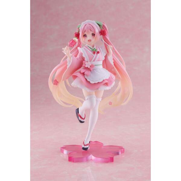 Hatsune Miku Estatua PVC Newley Written Sakura Miku Japanese Cafe Ver. 18 cm