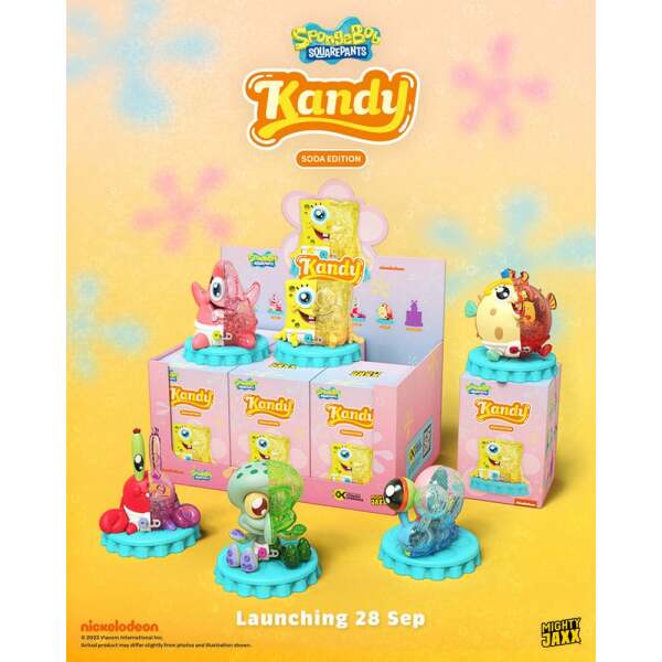 Kandy x Sanrio Blind Box Kandy x Jason Freeny Collection Spongebob (Soda Edition) Expositor (6)