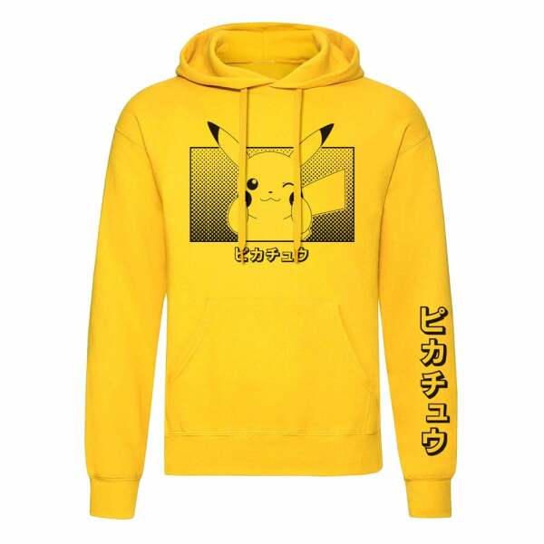 Pokemon Sudadera capucha Pikachu Katakana talla L