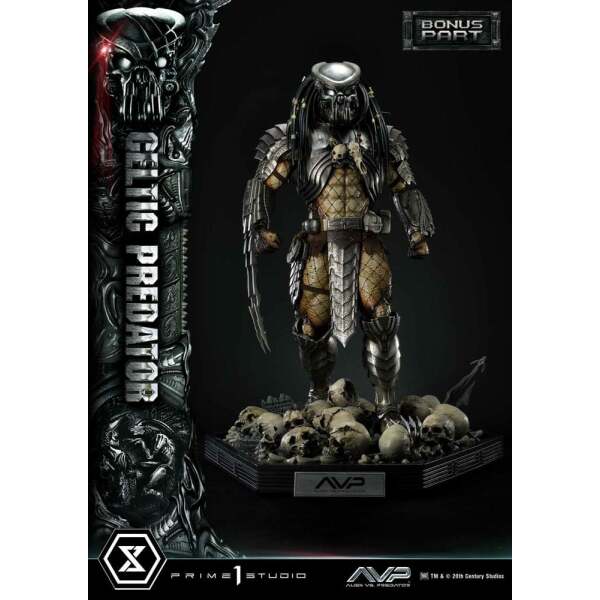 The Alien vs. Predator Estatua Museum Masterline Series 1/3 Celtic Predator Bonus Ver. 95 cm