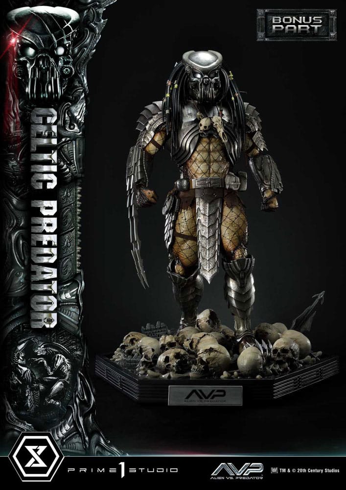 The Alien vs. Predator Estatua Museum Masterline Series 1/3 Celtic Predator Bonus Ver. 95 cm