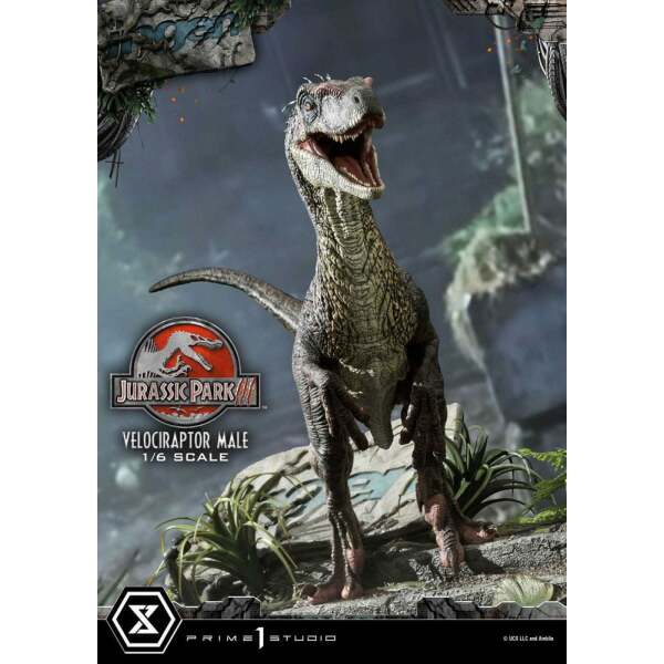 Jurassic Park III Estatua Legacy Museum Collection 1/6 Velociraptor Male 40 cm