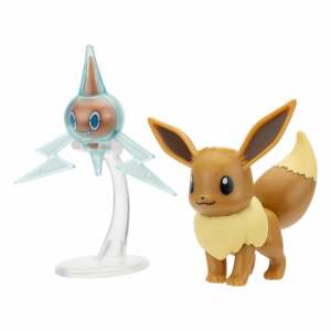 Pokémon Pack de 2 Figuras Battle Figure Set Eevee #4, Rotom 5 cm