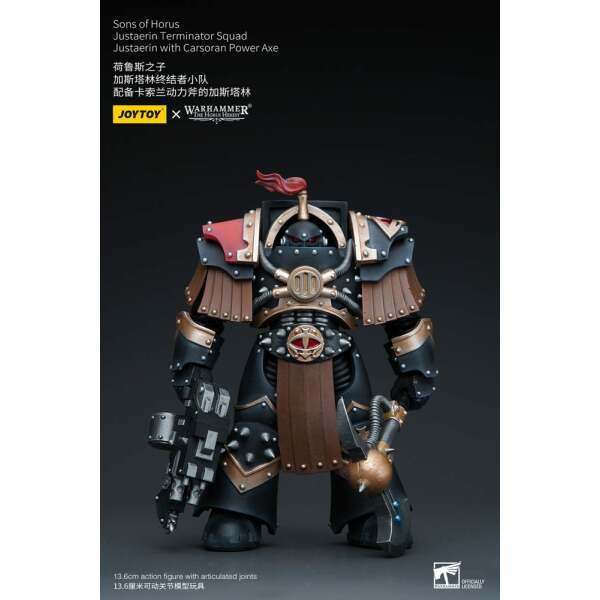 Warhammer The Horus Heresy Figura 1/18 Sons of Horus Justaerin Terminator Squad Justaerin with Carsoran Power Axe 12 cm