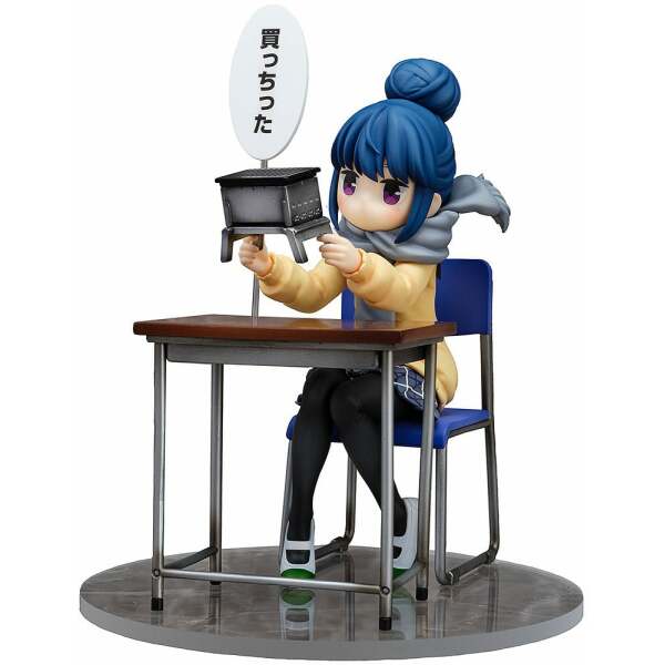 Laid-Back Camp Estatua PVC 1/7 Rin Shima: Look What I Bought Ver. 14 cm