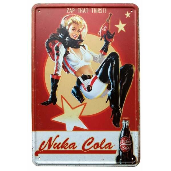 Fallout cartel de metal Nuka Cola Girl