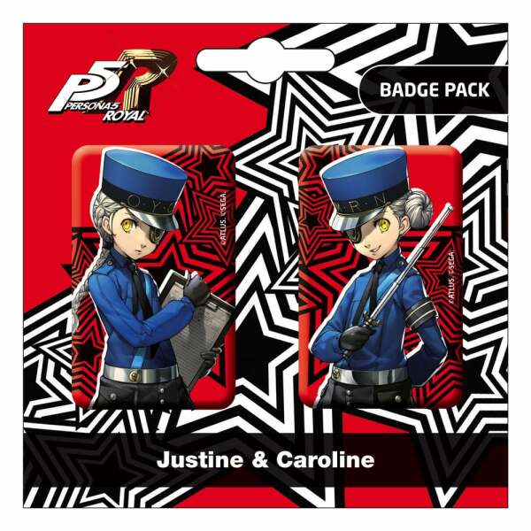 Persona 5 Royal Pack de Chapas Justine & Caroline