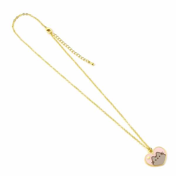 Pusheen Collar con Colgante Pink and Gold Heart