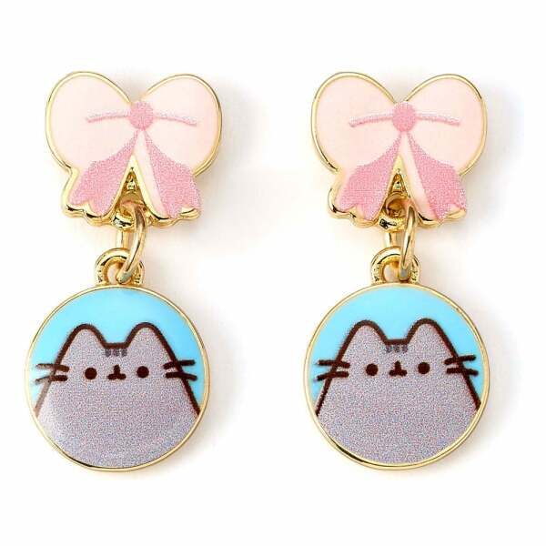 Pusheen Pendientes Drop Pink Bows