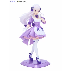 Re:ZERO Starting Life in Another World Estatua PVC Tenitol Maid Emilia 28 cm