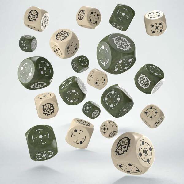 Crosshairs Compact D6 Pack de Dados Beige&Olive (20)