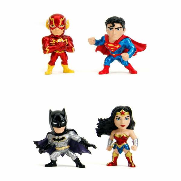 DC Comics Pack de 4 Figuras Nano Metalfigs Diecast Wave 1 4 cm