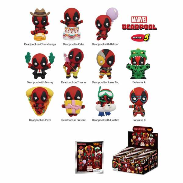 Deadpool Colgantes PVC Series 5 Expositor (24)