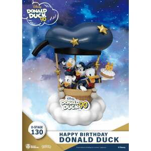 Disney Diorama PVC D-Stage Donald Duck 90th-Happy Birthday 14 cm