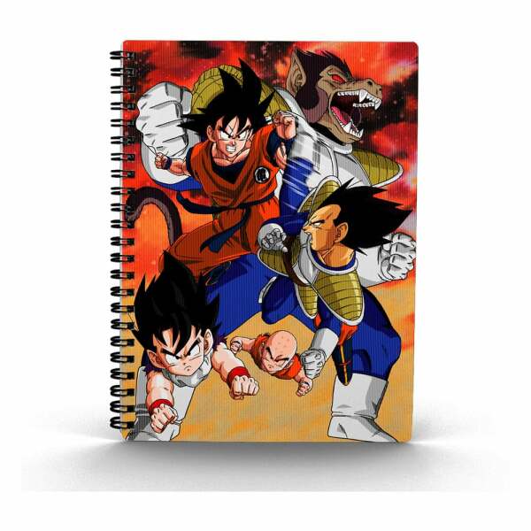 Dragon Ball Libreta Efecto 3D Goku vs Vegeta