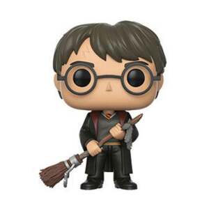 Harry Potter POP! Movies Vinyl Figura Harry with Firebolt & Feather Exclusive 9 cm