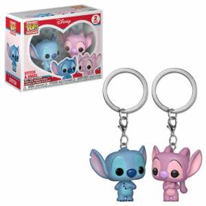 Lilo & Stitch Pack de 2 Llaveros Pocket POP! Vinyl Stitch & Angel 4 cm